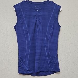 Athleta Small Pacifica Illume Fitted Upf Rash Gaurd Blue Purple Sleeveless Top